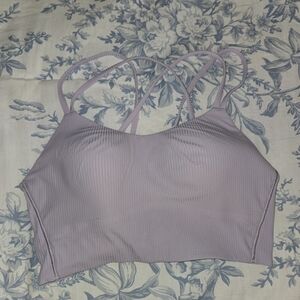 lululemon athletica Lilac Ribbed Strappy Sports Bra